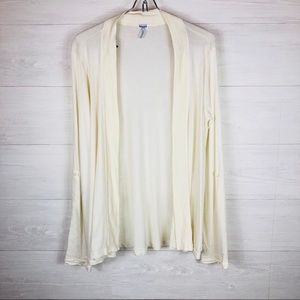 ☀️Splendid M White Ivory Open Cardigan Supima Cott